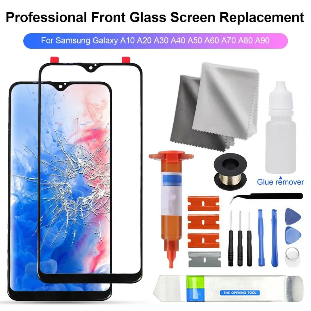 

Anti-scratch Smooth Front Lens Screen Replacement Repair Kit for Samsung Galaxy A10 A20 A30 A40 A50 A60 A70 A80 A90