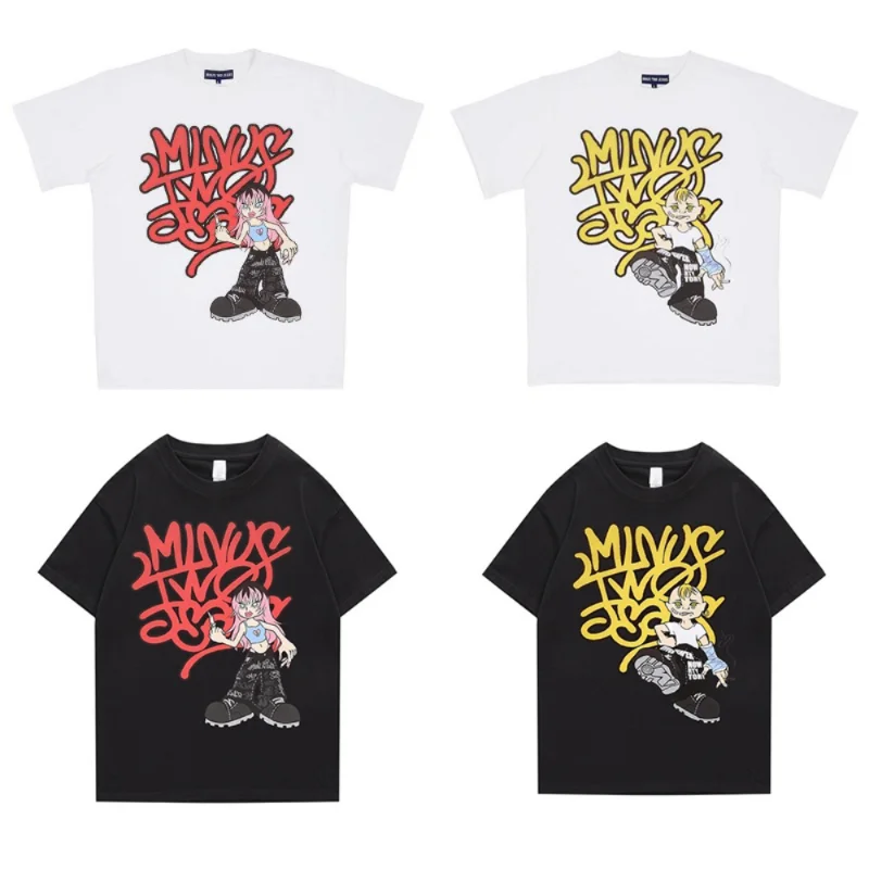 

Футболка в стиле Харадзюку, с коротким рукавом и графическим принтом