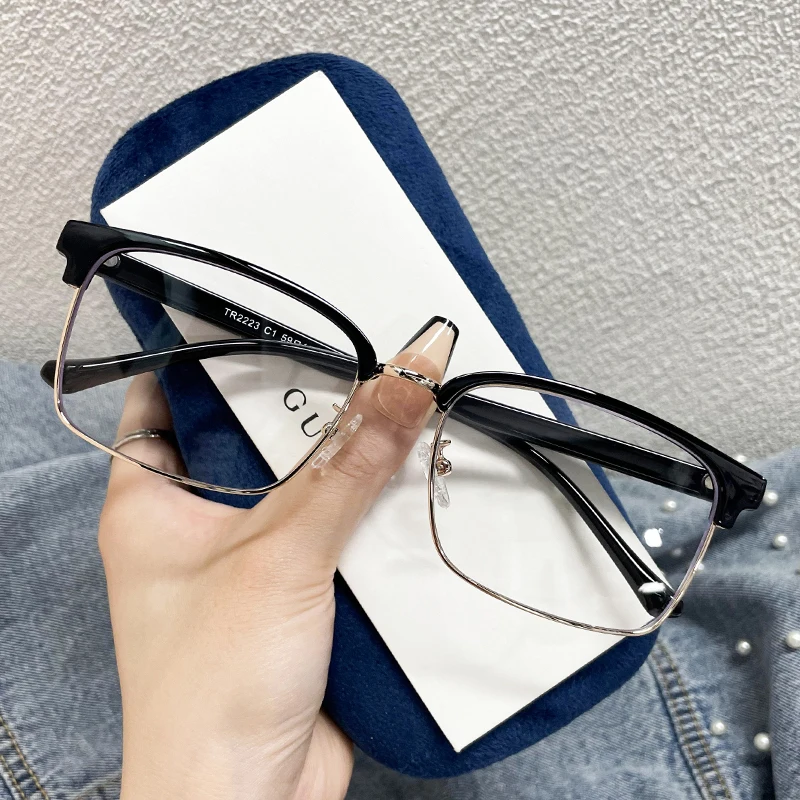 Мужские очки с полуободковой оправой винтажные Ретро защитой от синего света