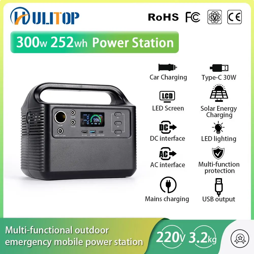 

220V 76500MAh Car Outdoor Power Storage Power Supply With LED Emergency Lights Mobile Power Supply Portable Eu Charging Output