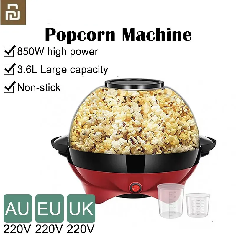 

YOUPIN Household 850W electric popcorn machine automatic hot Pipoqueir machine Home-made Diy Popcorn Movie Snack Sonifer Popper