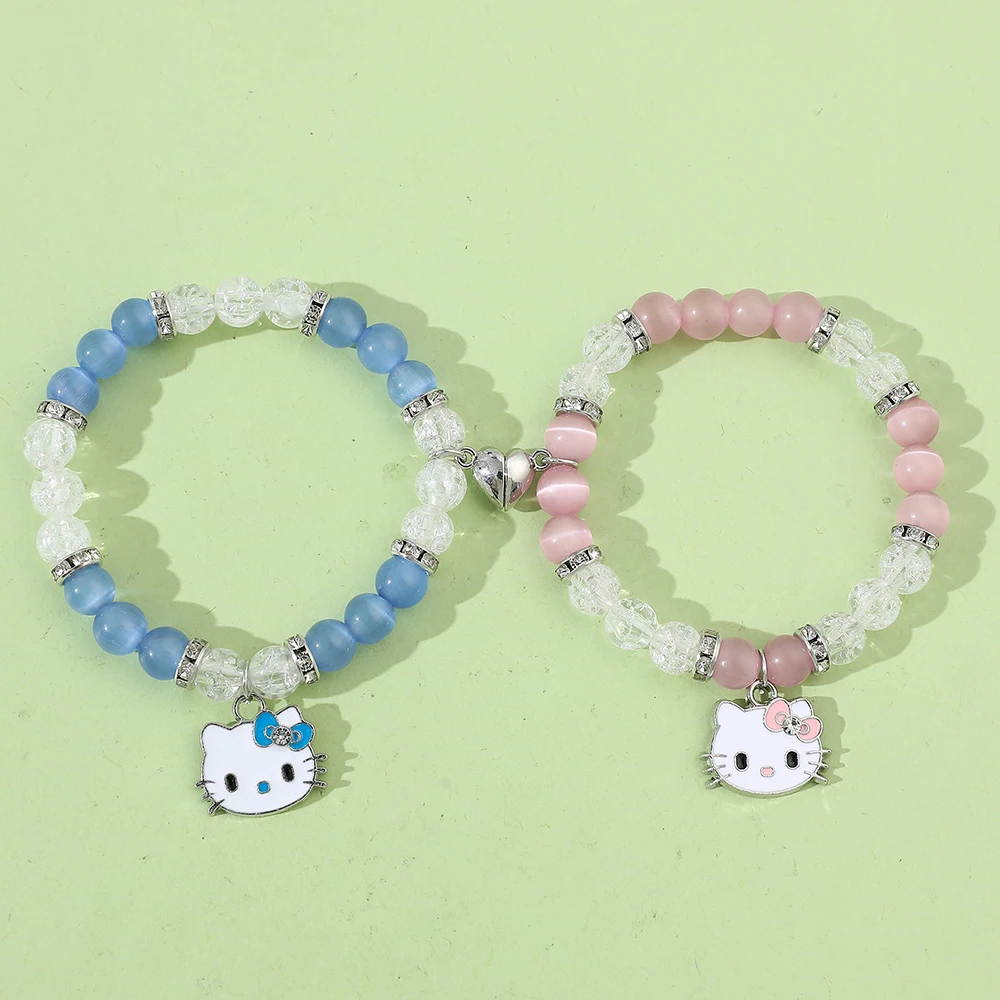 Комбинированный японский Модный милый браслет из бисера Hello Kitty DIY