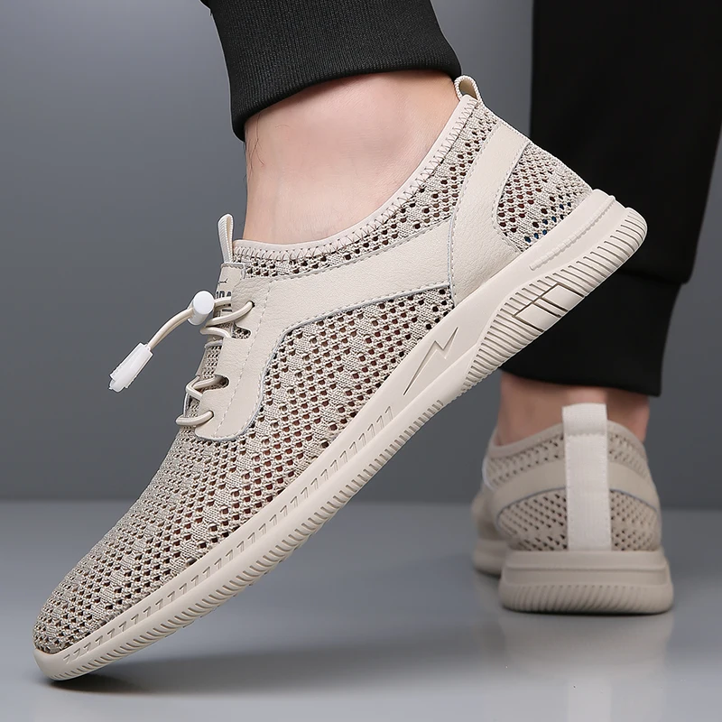 Кроссовки мужские с вырезами повседневная обувь для отдыха на открытом воздухе