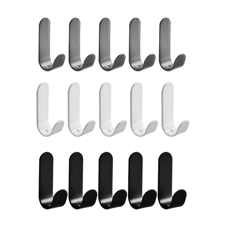

5 Pieces Coat Hooks for Hanging-Towels Hats Keys Wall Mounted Hooks Strong Stick