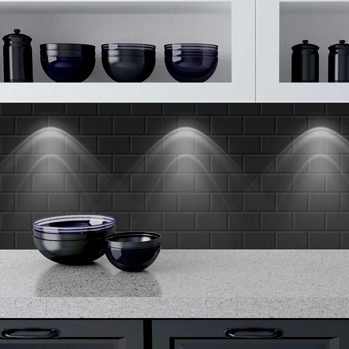 Керамическая плитка из кирпича настенная наклейка черные плитки 3D DIY самоклеящиеся наклейки водонепроницаемые декоративные обои для гостиной.