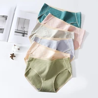 3 pcs pack seamless panties women underwear cotton briefs mid rise underpants solid female lingerie