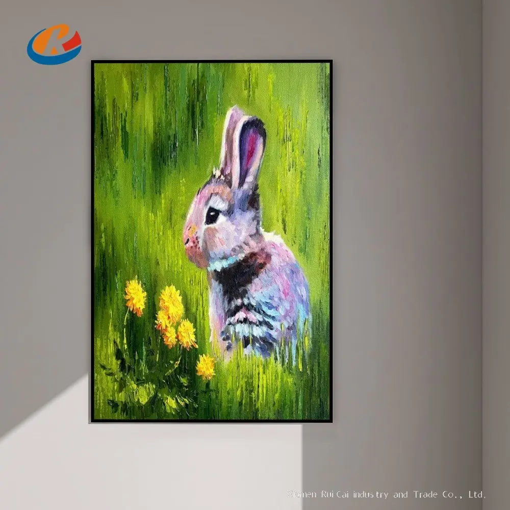 

Rabbit Oil Painting Without Frame 100% Handmade For Living Room Home Decor Wall Art