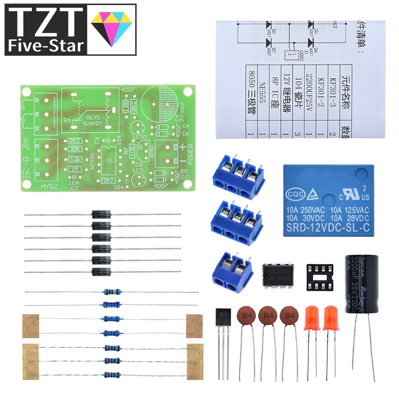 NE555 Комплект контроллера переключателя уровня воды Датчик Автоматический