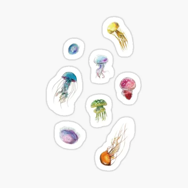 

5 шт., наклейки на стенок и бампера, с рисунком Медузы