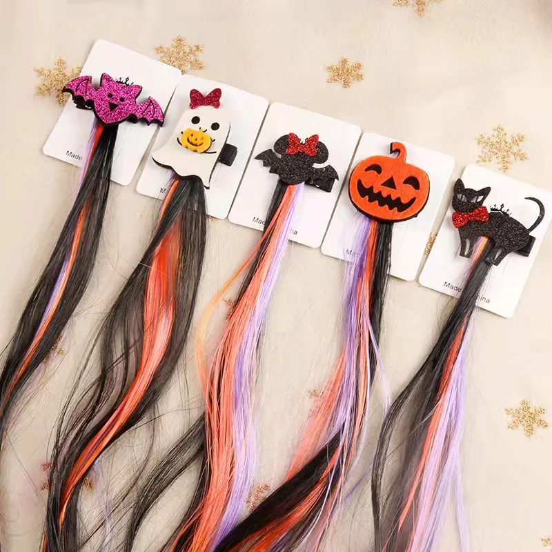 

New Girls Cute Halloween Ghost Braid Hair Ornament Headband Children Scrunchie Rubber Band Kids Fashion Hair Accessories