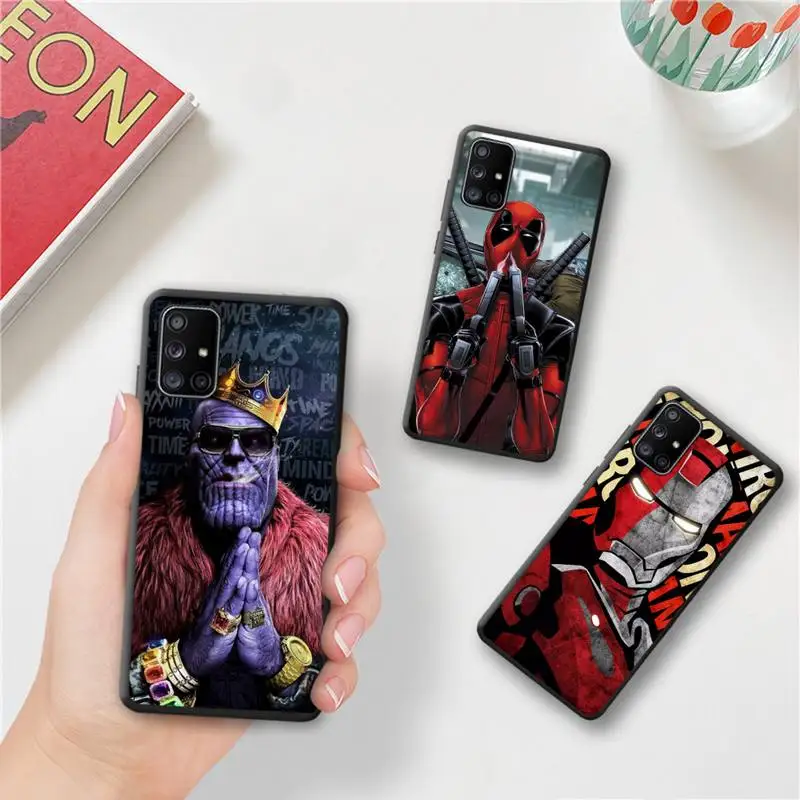 

Marvel Iron Man Deadpool Venom Spiderman Phone Case For Samsung Galaxy A52 A21S A02S A12 A31 A81 A10 A30 A32 A50 A80 A71 A51 5G