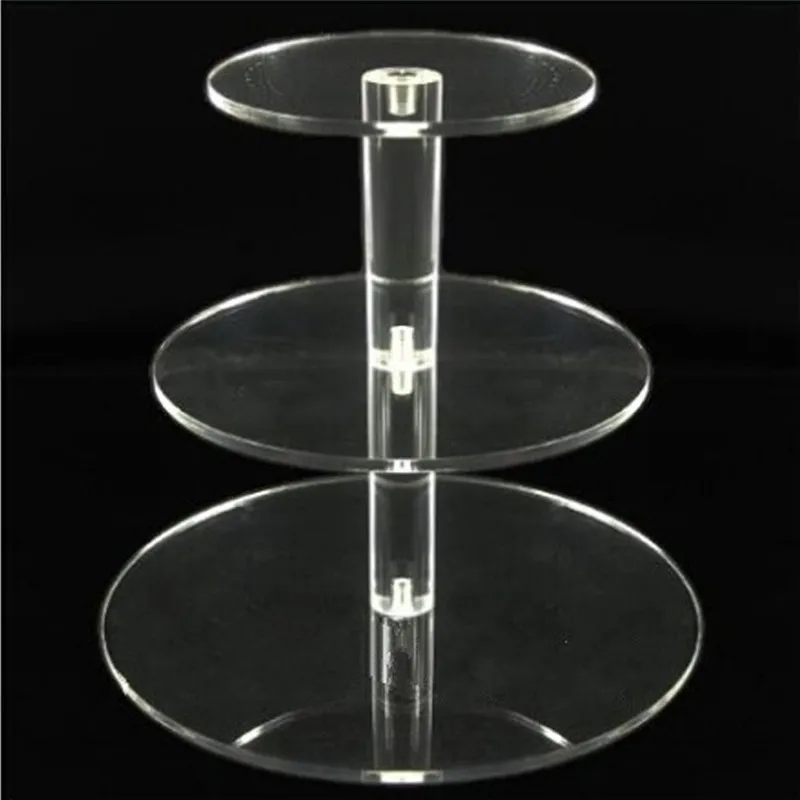 

4 Tier Transparent Round Cup Cake Stand Acrylic Macaron Cupcake Stand Supplies Display Tower Wedding Birthday Party Decoration