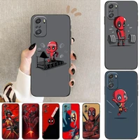 marvel avengers deadpool phone case for xiaomi redmi 11 lite pro ultra 10 9 8 mix 4 fold 10t black cover silicone back prett