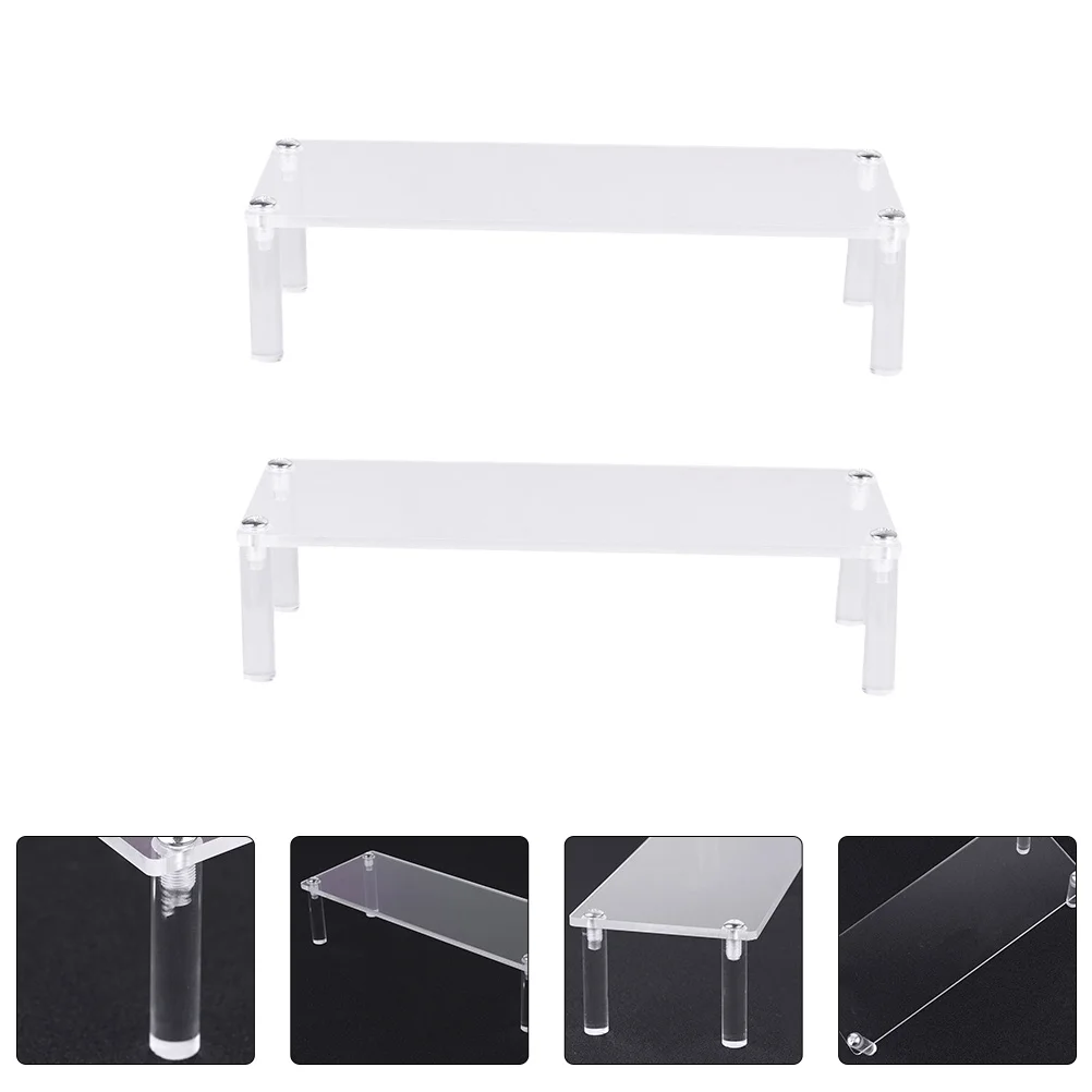 

Display Acrylic Riser Stand Shelf Rack Showing Clear Risers Storage Cupcake Step Stands Collection Figure Action Showcase