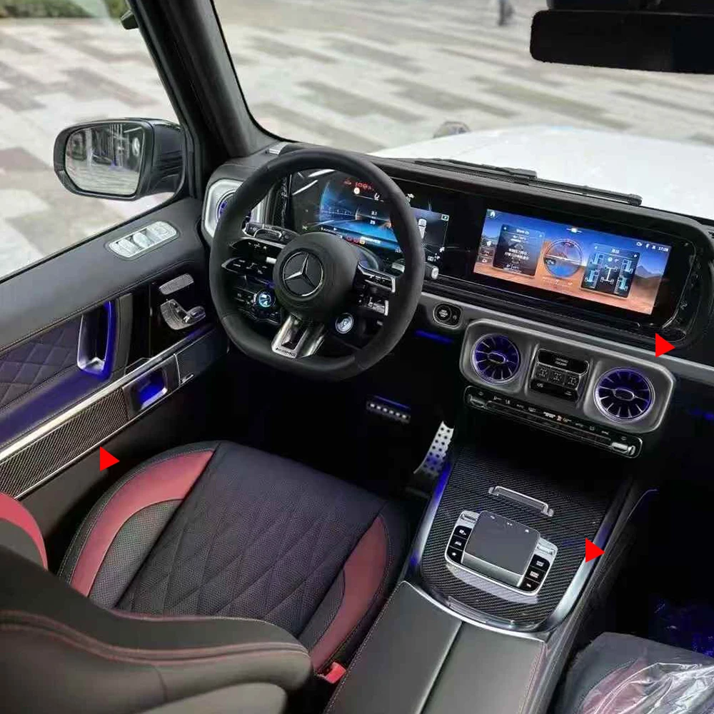 Фото Сухие автозапчасти из углеродного волокна для салона Benz G Wagon W465 G500 G450D G580 G63 2025Y + передняя ручка, внутренняя отделка с подписью №2