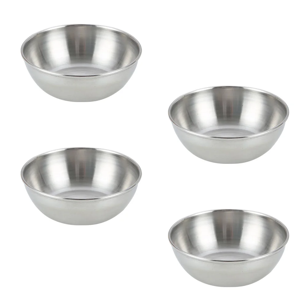 

Dish Sauce Dipping Bowlssoy Plates Bowl Appetizer Stainless Pasta Dispenser Plate Mini Seasoning Sushi Steel Apetizer Round