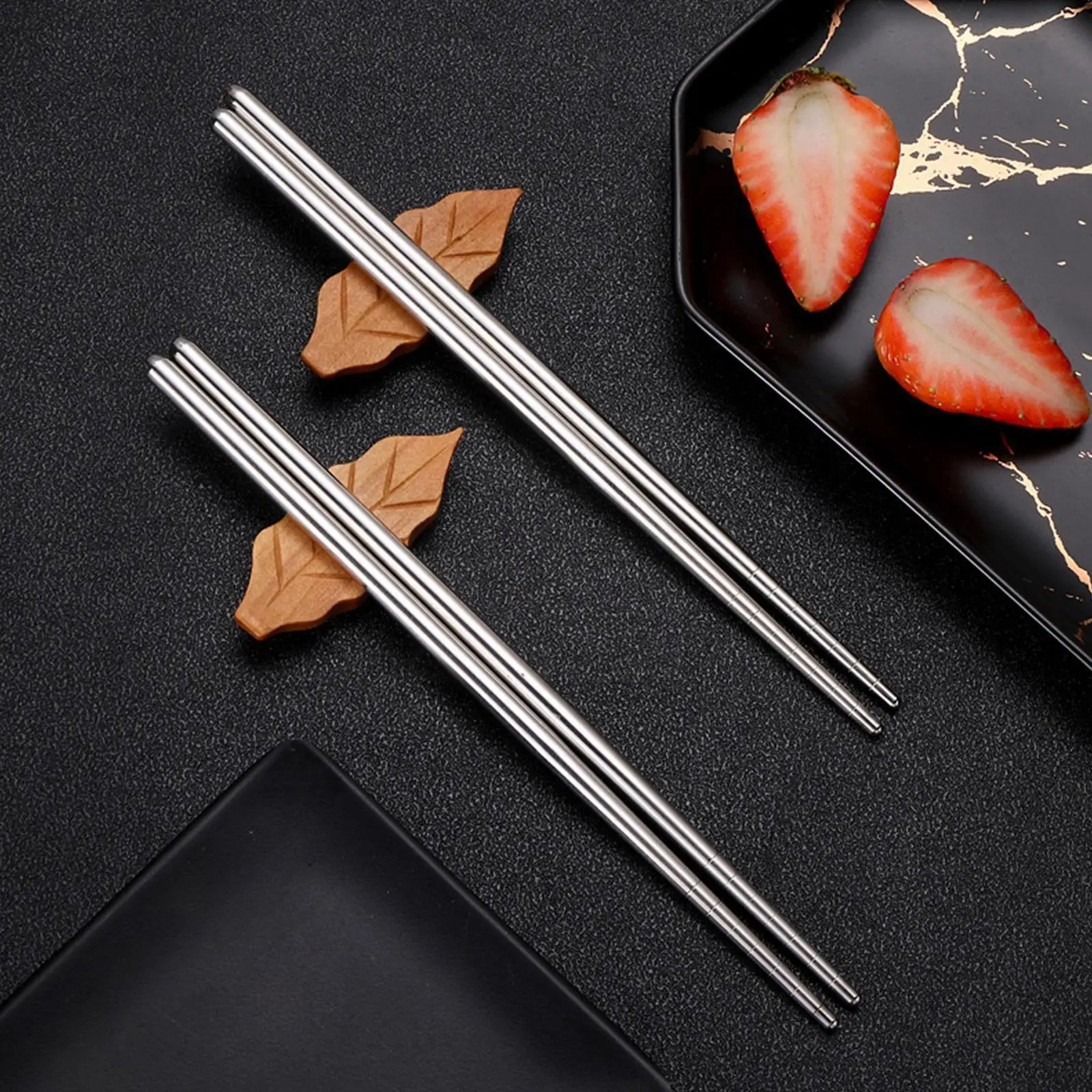 

Stainless Steel Chinese Chopsticks Sushi Sticks Reusable Chopsticks Alloy Tableware Healthy Palillos Set Korean Chinos Meta O0Y4