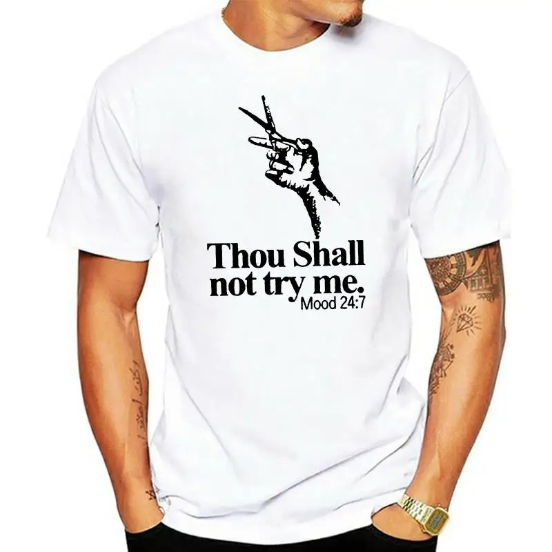 

Hairstylist Thou Shall Not Try Me Men T-Shirt Grey Cotton S-6Xl Made In Usa Streetwear Tee Shirt