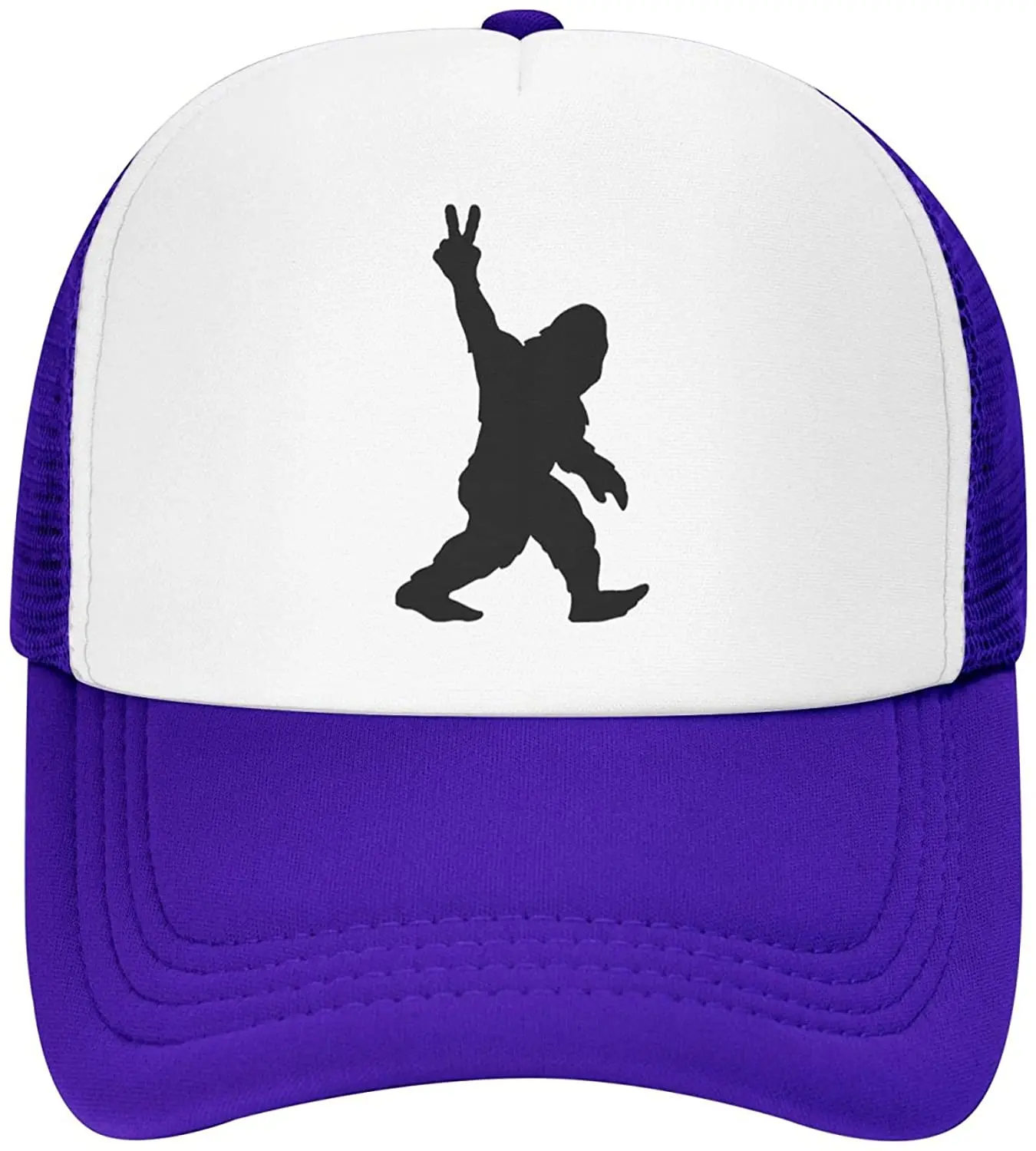 

Bigfoot Sasquatch Yeti Peace Sign Silhouette Hat Adult Baseball Cap Casual Cap