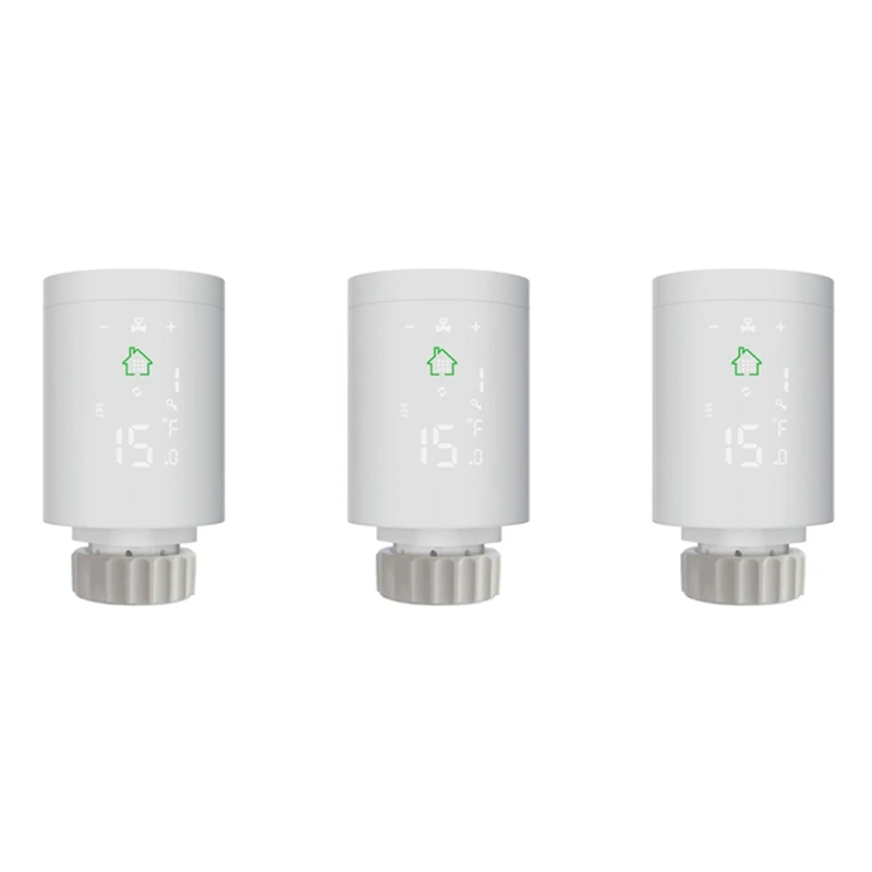 

3X Zigbee 3.0 Smart Radiator Actuator Programmable Thermostatic Radiator Valve Temperature Controller Voice Control