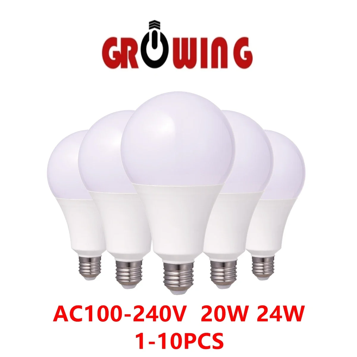 1-10PCS LED high power bulb A80 AC120V 220V E27 B22 20W 24W light efficiency no strobe suitable for mall home lighting