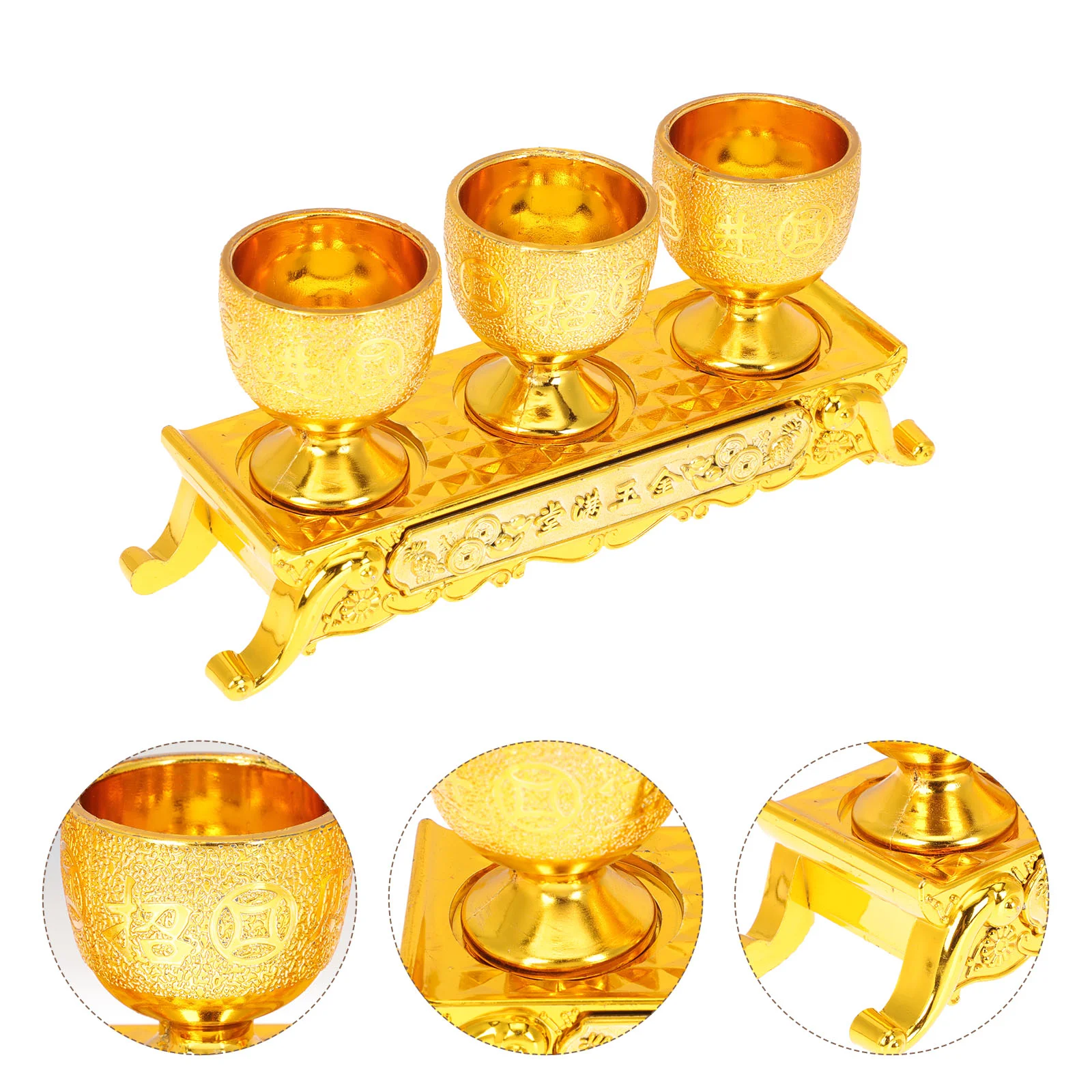 

Cup Offering Goblet Bowl Holychalicewater Vintage Glasses Temple Worshipshot Mini Smudging Energy Chineseritual Metal Brass