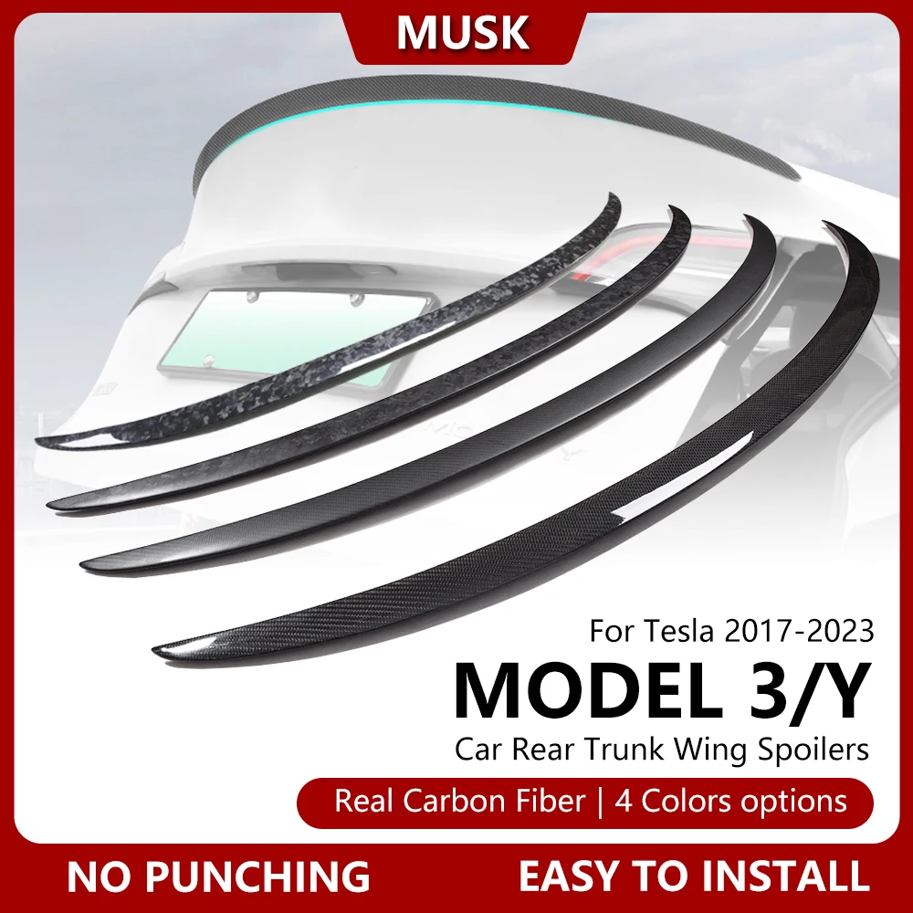 

2023 модель Y Автомобильный задний спойлер для крыла багажника оригинальные Спойлеры для Tesla модель 3 спойлер 2021 2022 аксессуары из настоящего углеродного волокна