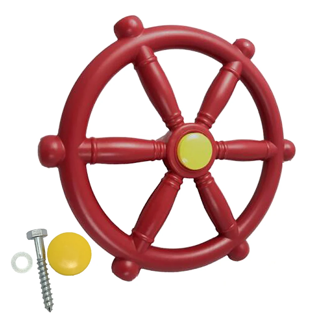 

Steering Wheel Toy Plastic Preschool Kindergarten Ship Swing Toys Backyard Play Tower Game Fun Plaything Yellow