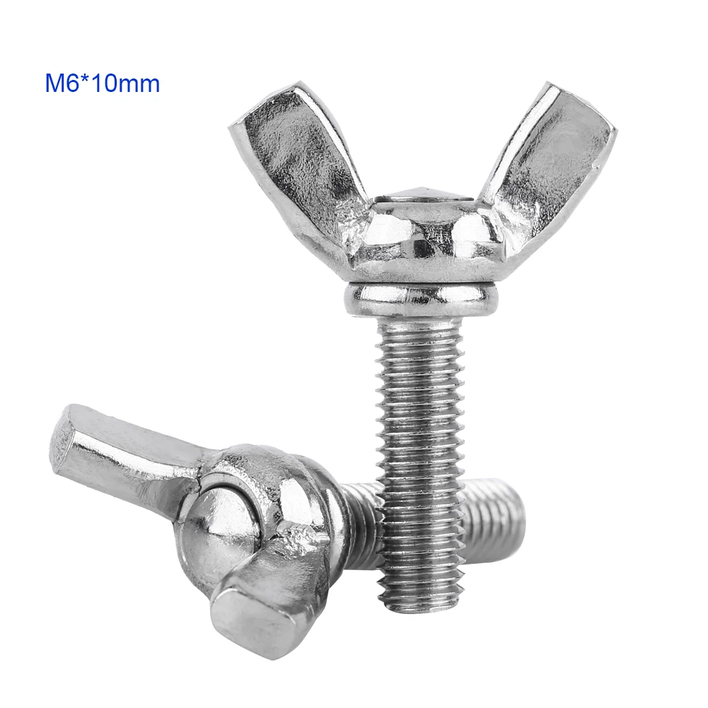 

5Pcs M6 DIN316 304 Stainless Steel Wing Fastener Screw Bolt (M6*10) Wing