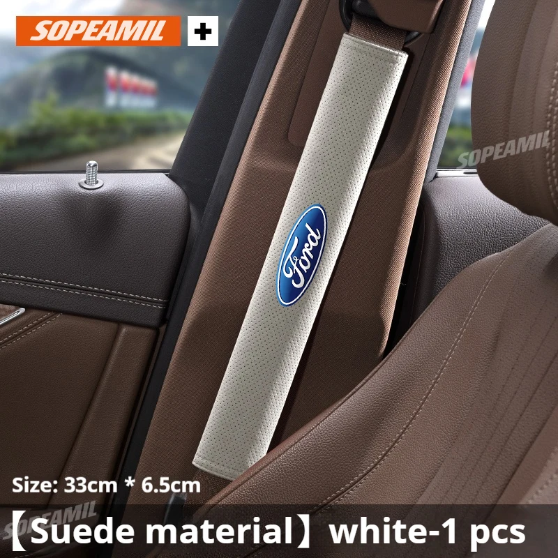 

Ford Mondeo Focus Fiesta Puma Edge Explorer Escape Ranger F150 Kuga Автомобильный замшевый ремень безопасности, защитная накладка на плечо