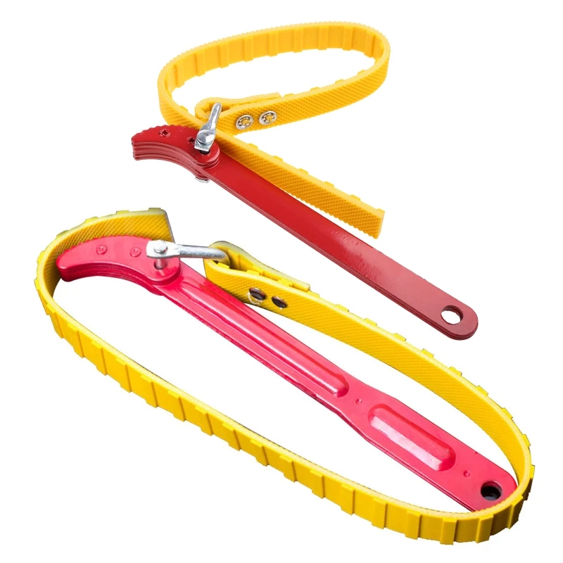 

Multi-Purpose Oil Filter Strap Wrench for Opening Filter and Pipe Red Steel
