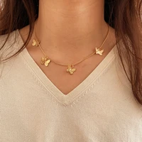 vintage multilayer pendant butterfly necklace for women butterflies moon star charm choker necklace boho fashion jewelry gift