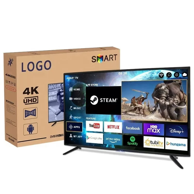 

Android Smart TV China 32 42 50 55 65 дюймов плоский экран HD светодиодный TV LCD телевизор Черный