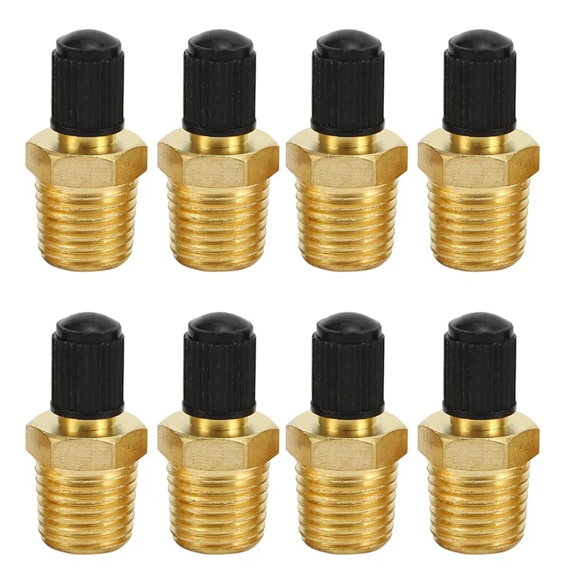 

8 шт. 1/4 дюйма NPT MPT твердая латунь воздушный компрессор бак заполняющий клапан шрадера для автомобиля ремонт аксессуары