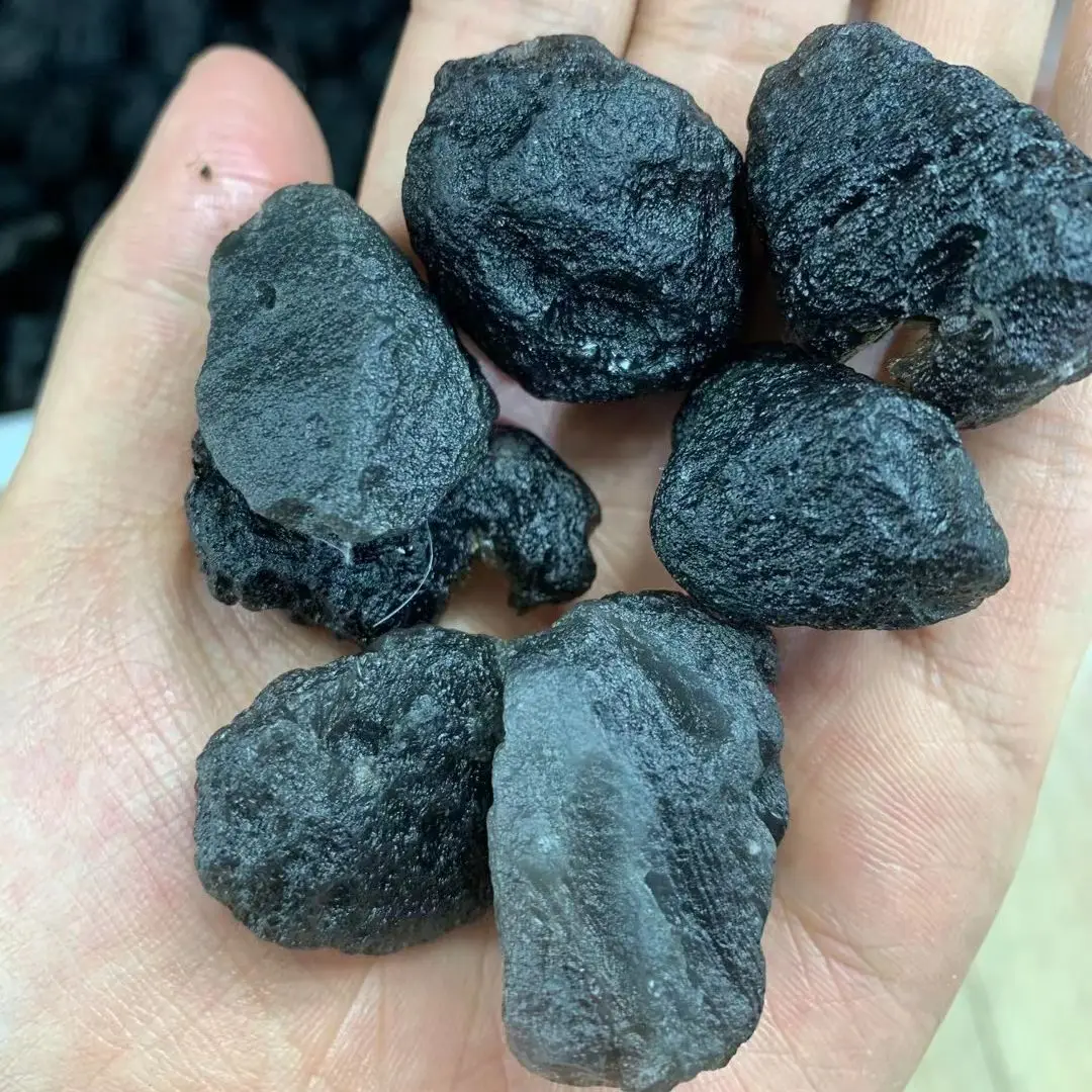 

1.5kg Bulk Natural Tektite Stone Black Meteorite Minera Specimen Crystal Reiki Healing Energy Gemstone Home Decor Pendant Making