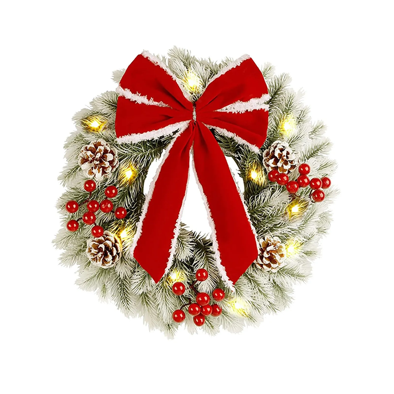 

Christmas Wreath Christmas Wreath Christmas Decoration 40CM Indoor Wreath Christmas Spray White Wreath Door Wall Pendant