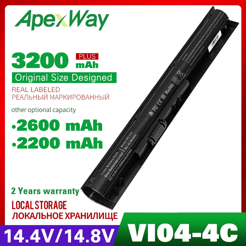

Аккумулятор Apexway VI04 для ноутбука HP Probook 440 445 450 455 G2 HSTNN-LB6K 756743-001 756745-001