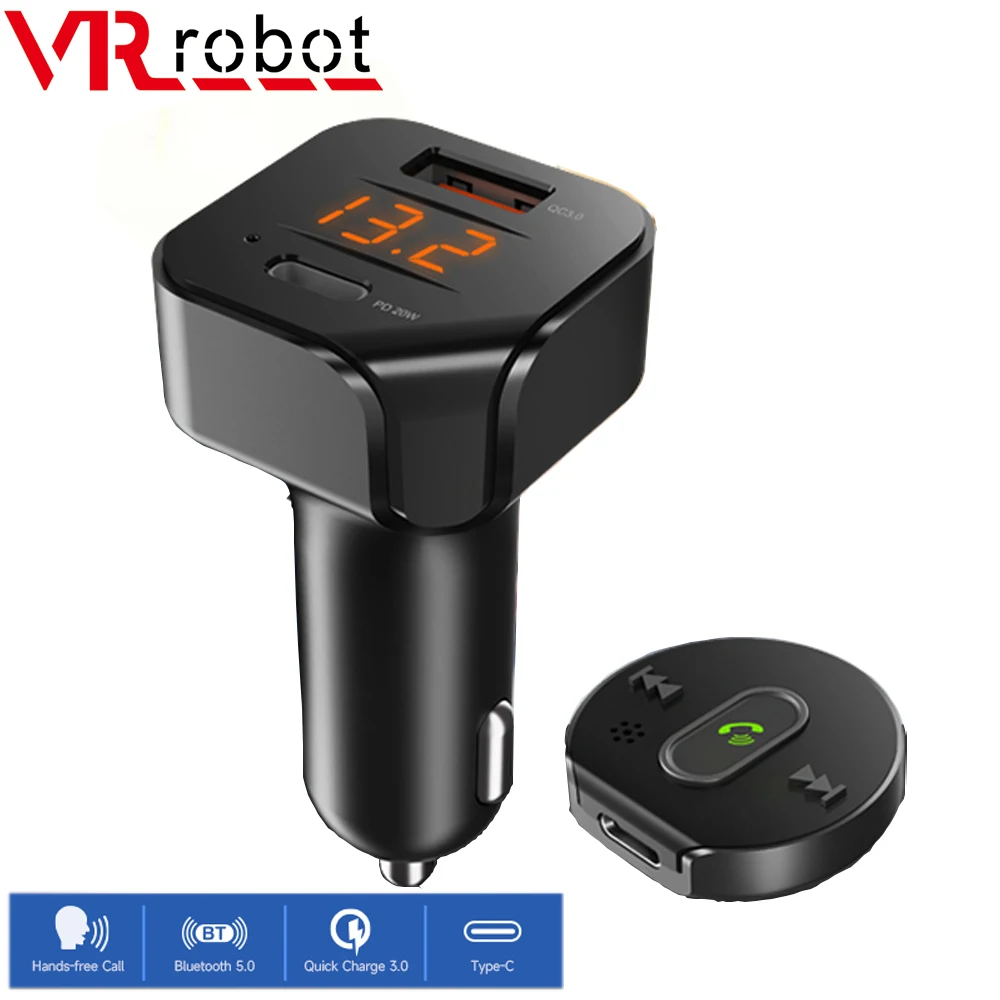 

VR робот fm-передатчик Bluetooth Автомобильный MP3 стерео плеер беспроводной автомобильный комплект громкой связи с быстрым USB зарядным устройством fm-радио пульт дистанционного управления