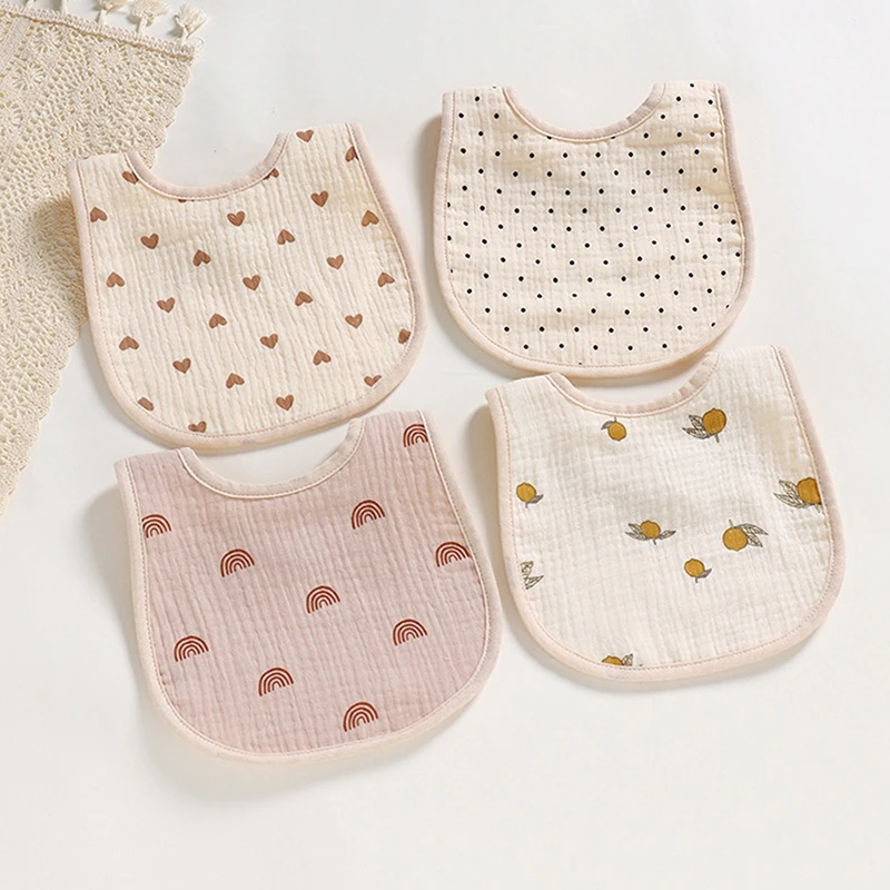 

Cotton Gauze Baby Bibs Cartoon Infant Bib Newborn Burp Cloths Bandana Scarf for Kids Newborn Boy Girls Feeding Saliva Towel