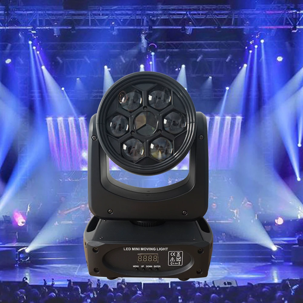 

2 IN 1 6X10W RGBW 4 IN 1 With 3Prism Mini Led Bee Eye Beam Wash Spot Moving Head Light Big Flower Effect For Disco Party Club