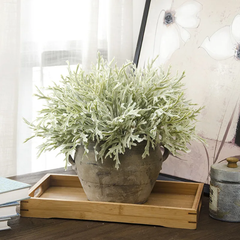 

Hairy Antler Leaves Home Decoration Artificial Hair Planting Antler Leaves Wedding Road Guide Layout Simulation Flowers Decor