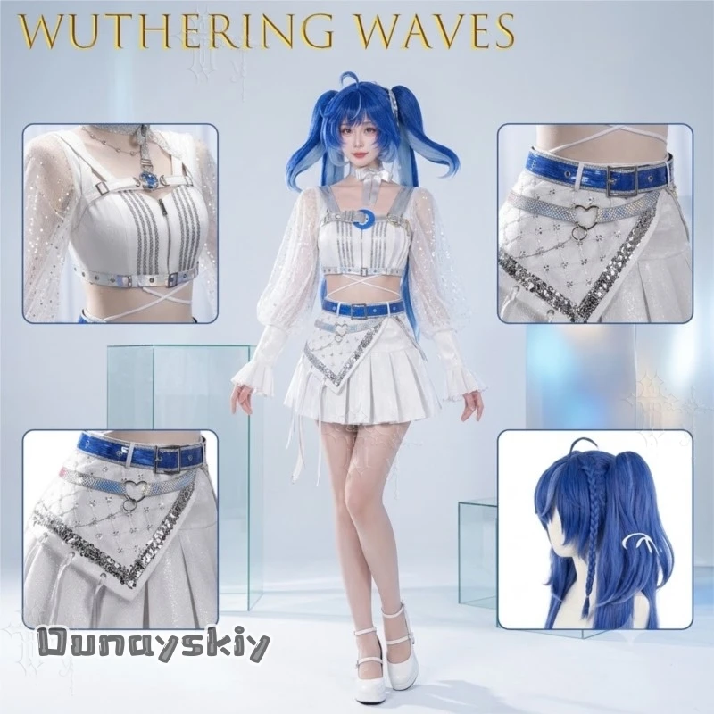 Костюм для косплея Wuthering Waves Solar 5 Birthday Party Yuno, полный комплект, платье персонажа аниме-игры для женщин, для вечеринки на Хэллоуин (art.: 3920db382ea43) - 3920db382ea43
