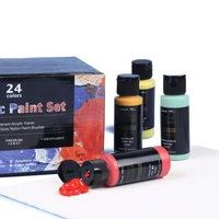 24 colors 60ml acrylic paint set for students diy creative waterproof sunscreen wall graffiti creation professional supplies