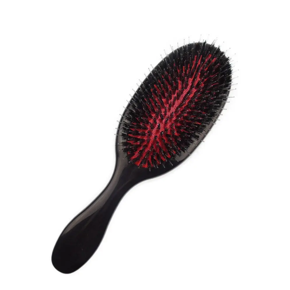 

Oval Boar Hair Comb Mini Anti-static Hair Scalp Massage Comb Styling Tool
