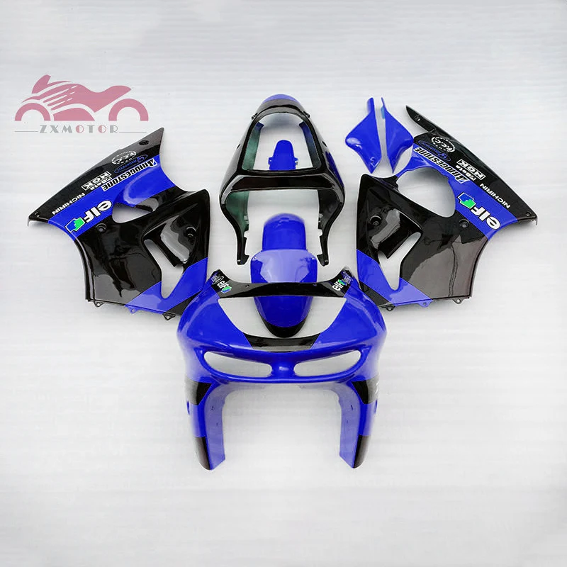 

Free Custom fairing kits for KAWASAKI Ninja ZX6R 1998 1999 sports racing fairings kit ZX 6R 636 98 99 blue black motorcycles