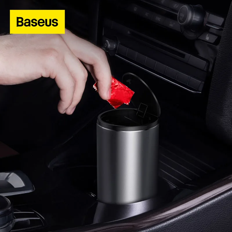 

Baseus Car Trash Bin Can Mini Auto Dust Organizer Car Interior Rubbish Bag Garbage Container Storage Box Bucket Auto Accessories