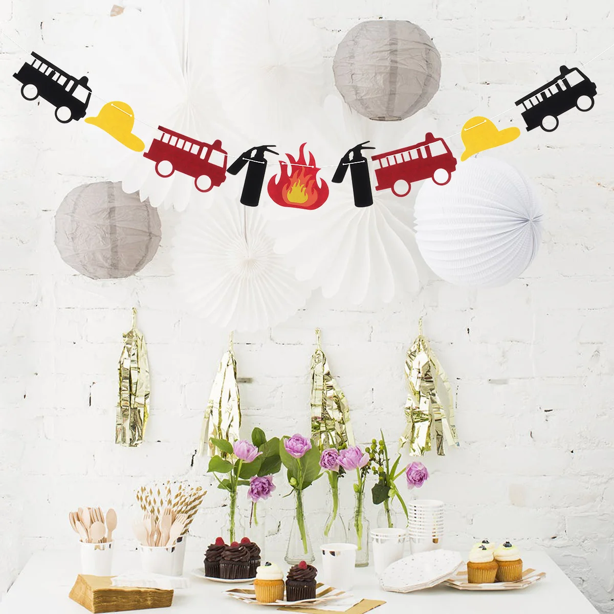 

1 Set Banner Glitter Paper Garland for Children Birthday Festival