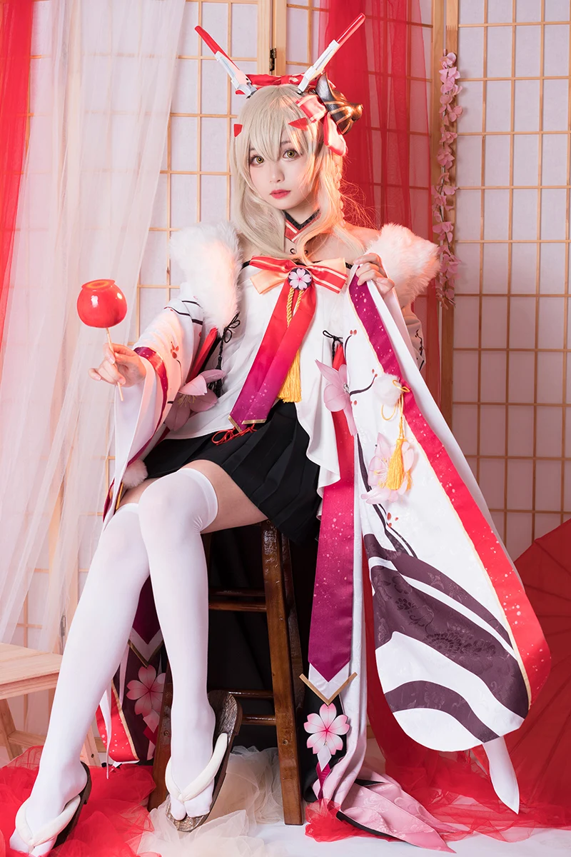

Azur Lane IJN Ayanami game cos kimono cosplay anime costume halloween costume for Sexy New Year's Dress woman girls female loli