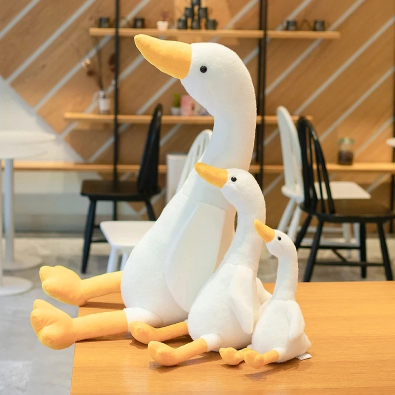 

32CM Cute Fluffy Duck Plush Toy Animal Cartoon Goose Doll Fashion Simulation Stuffed Swan Kids Birthday Gift