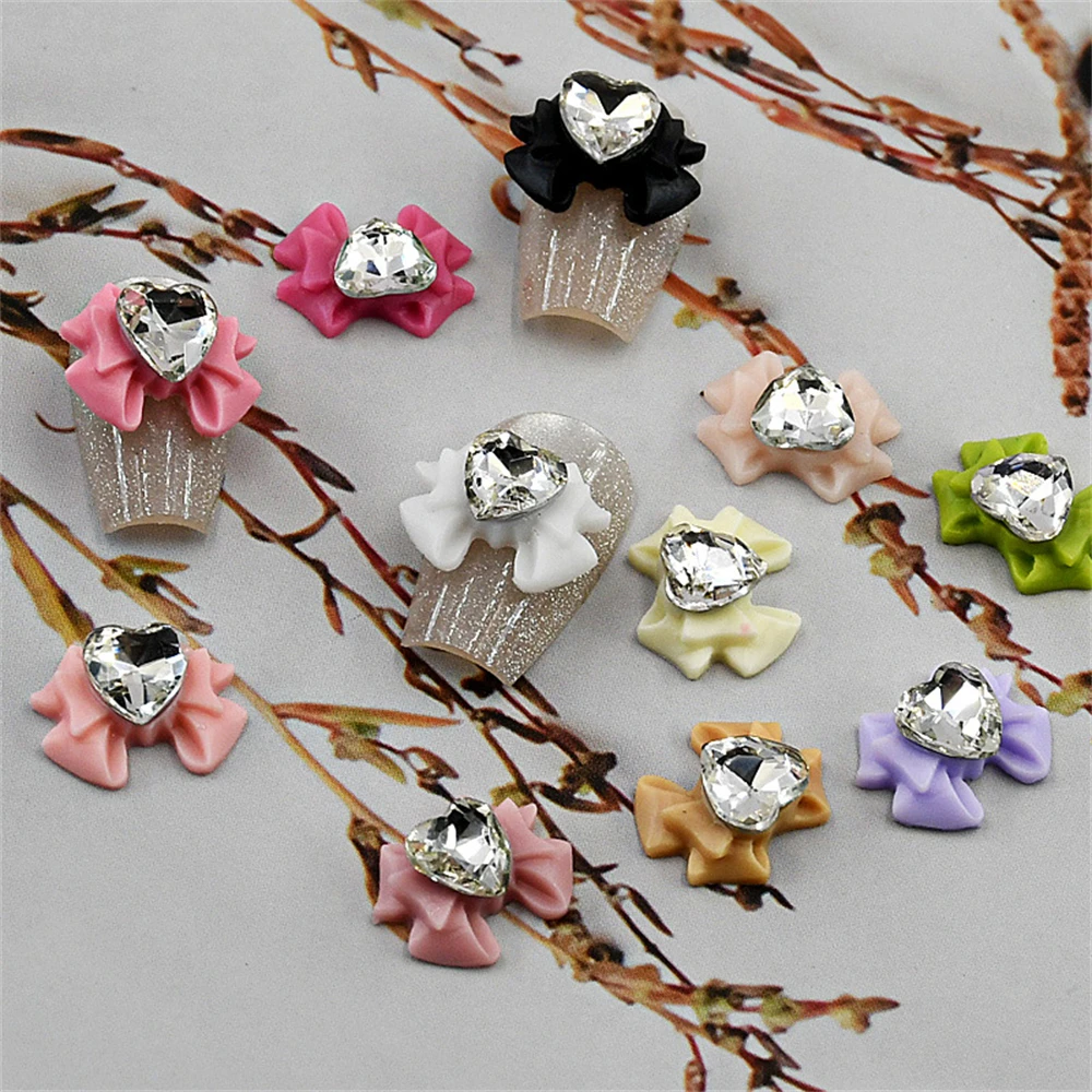 Y2K великолепный персиковый цвет розовый фиолетовый полимерный бант галстук